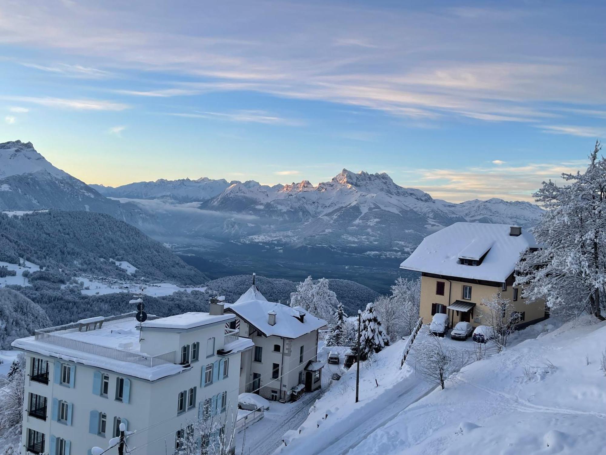 Charmant Appartement Au Vagabond Leysin Exterior foto